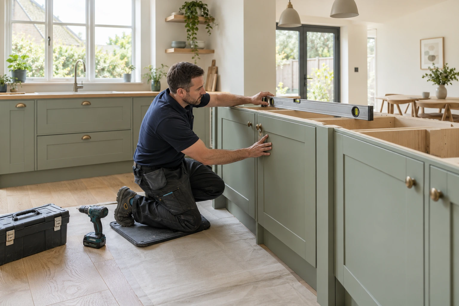 Kitchen Fitters work illustrated in a newly generated photograph